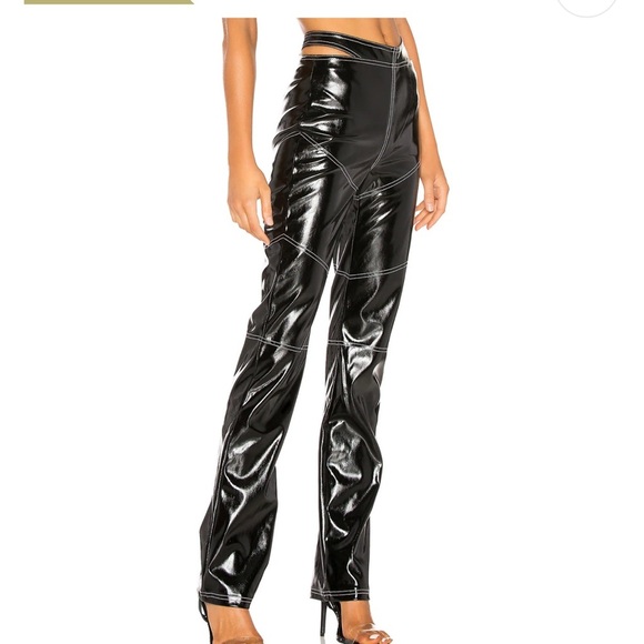 I.AM.GIA Paris Pant in Black faux leather cut out - Picture 2 of 10